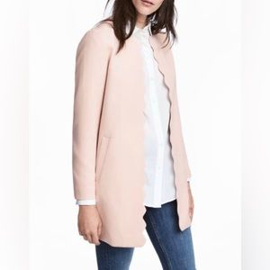 NWT *H&M* Scalloped *POWDER PINK* Short Coat … *CLASSIC* … Size: US 10